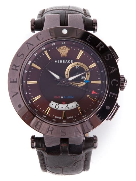 versace gmt alarm watch|All GMT Watches .